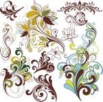 Vintage Floral Design Elements Vector Art