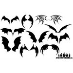 Bat Wings Silhouette Vectors [EPS-AI-SVG Files]