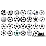 Soccer Ball Silhouettes