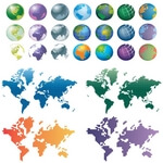 Free Vector Globes and Maps