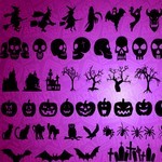 Halloween, Skull Silhouettes
