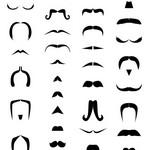 50 moustache vectors