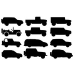 34 Off-Road Cars Silhouettes