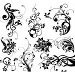 Swirly Floral Vector