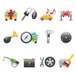 Car Peripheral Products Icons