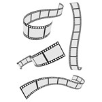 Film Strip 4 Roll Set Vector