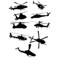 Helicopter Silhouettes 02