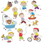 Cartoon Children, Kids, People 06