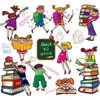 Back to School – Cute Colorful Cartoon Boys and Girls