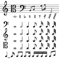 Various Music Symbols Material