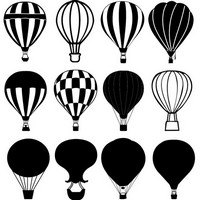 balloons silhouette