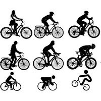 Bicyclist silhouette