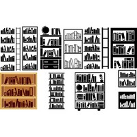 Bookshelves silhouette