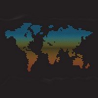 Dotted map world