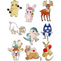 Cute cartoon animal series (29807)