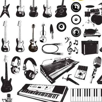 Music Instruments Graphics Vector Art png