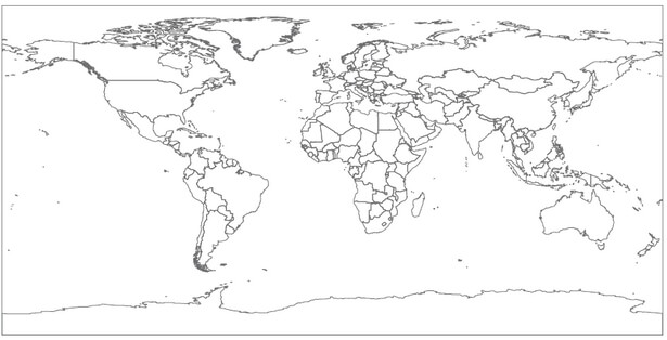 Vector World Map (Rectangular) png