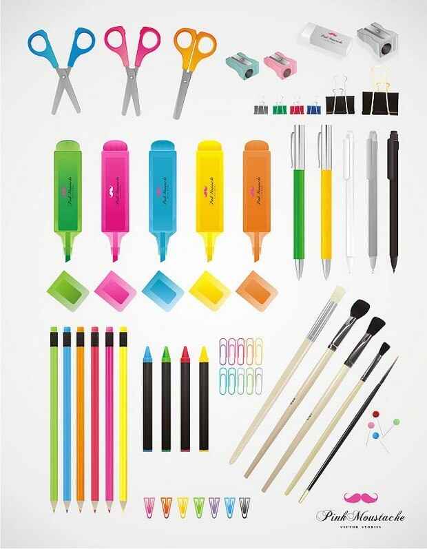 Pencil, pen, crayon, pencil sharpener, scissors, pen, rubber png