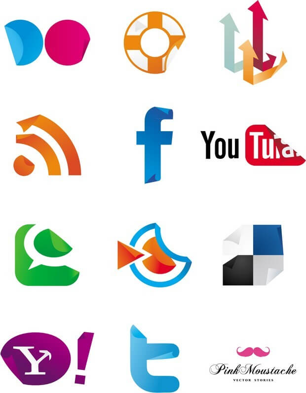 Social Icons Sticker Set 1 png