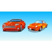 Two Cars Vector Art