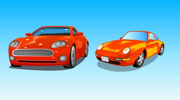 Two Cars Vector Art png