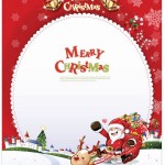 Christmas Card with Santa Claus Vector Art