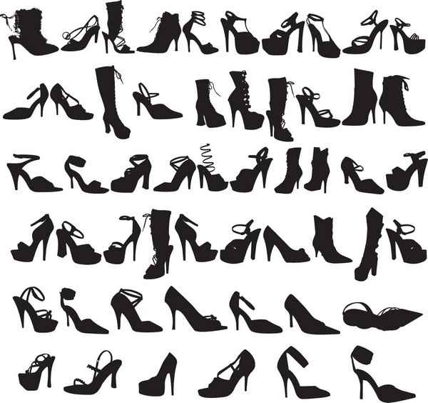 Beauty Fashion Shoes Silhouettes [EPS File] png