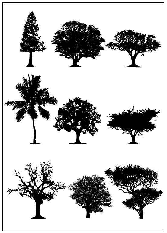 Trees Silhouette 01 png