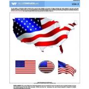 USA Map and Flag [United States]