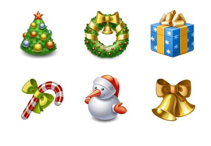 Xmas Icons 96x96 (6 PNG ICO File) png
