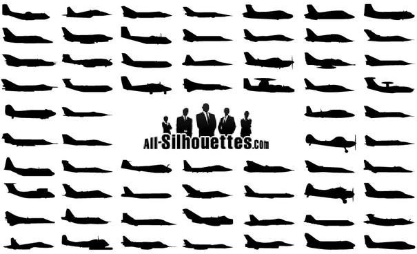 Airplanes Sideview Silhouette png