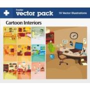 Cartoon Interiors Pack [AI-EPS Files]
