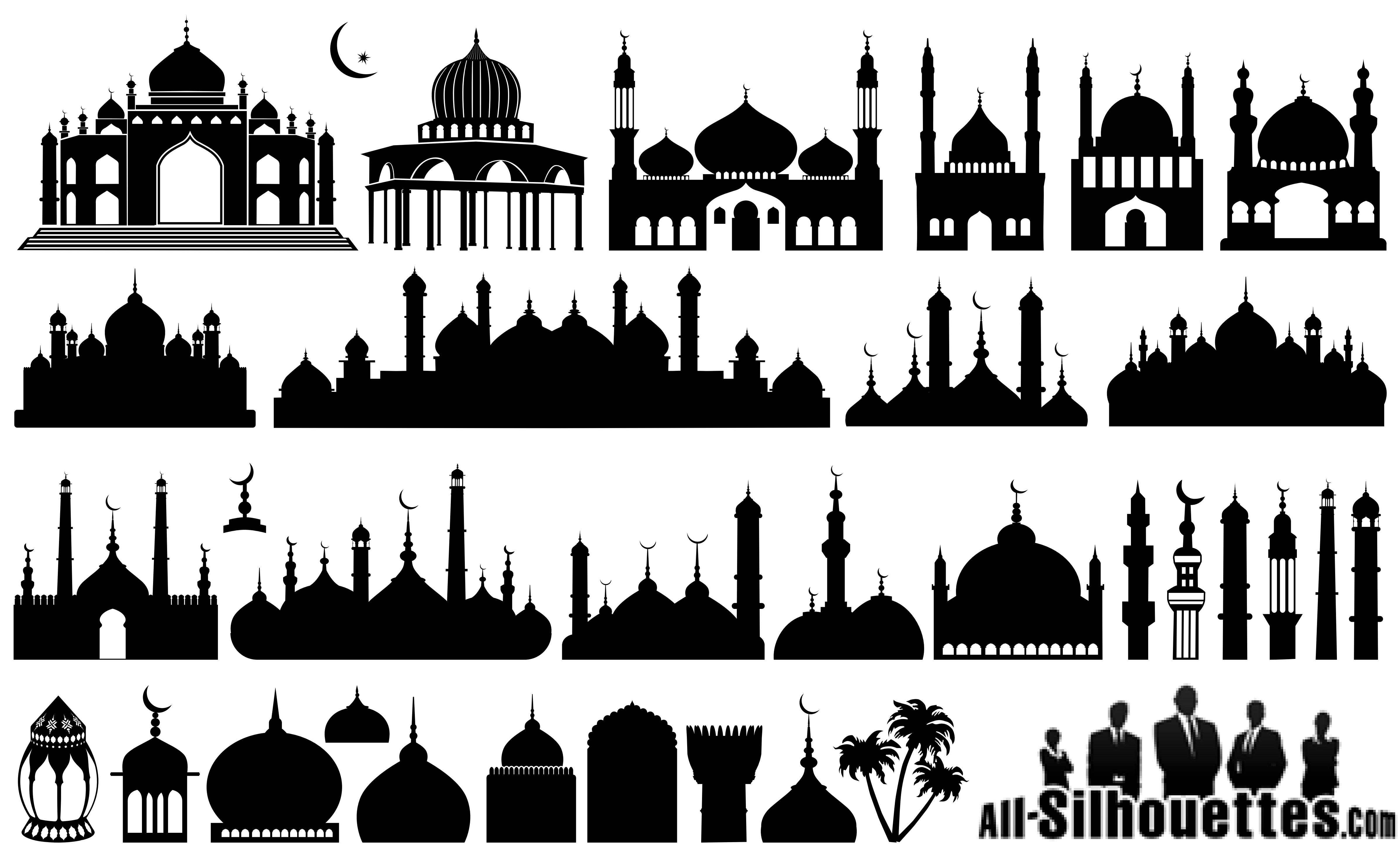 Islamic Mosque Silhouettes png