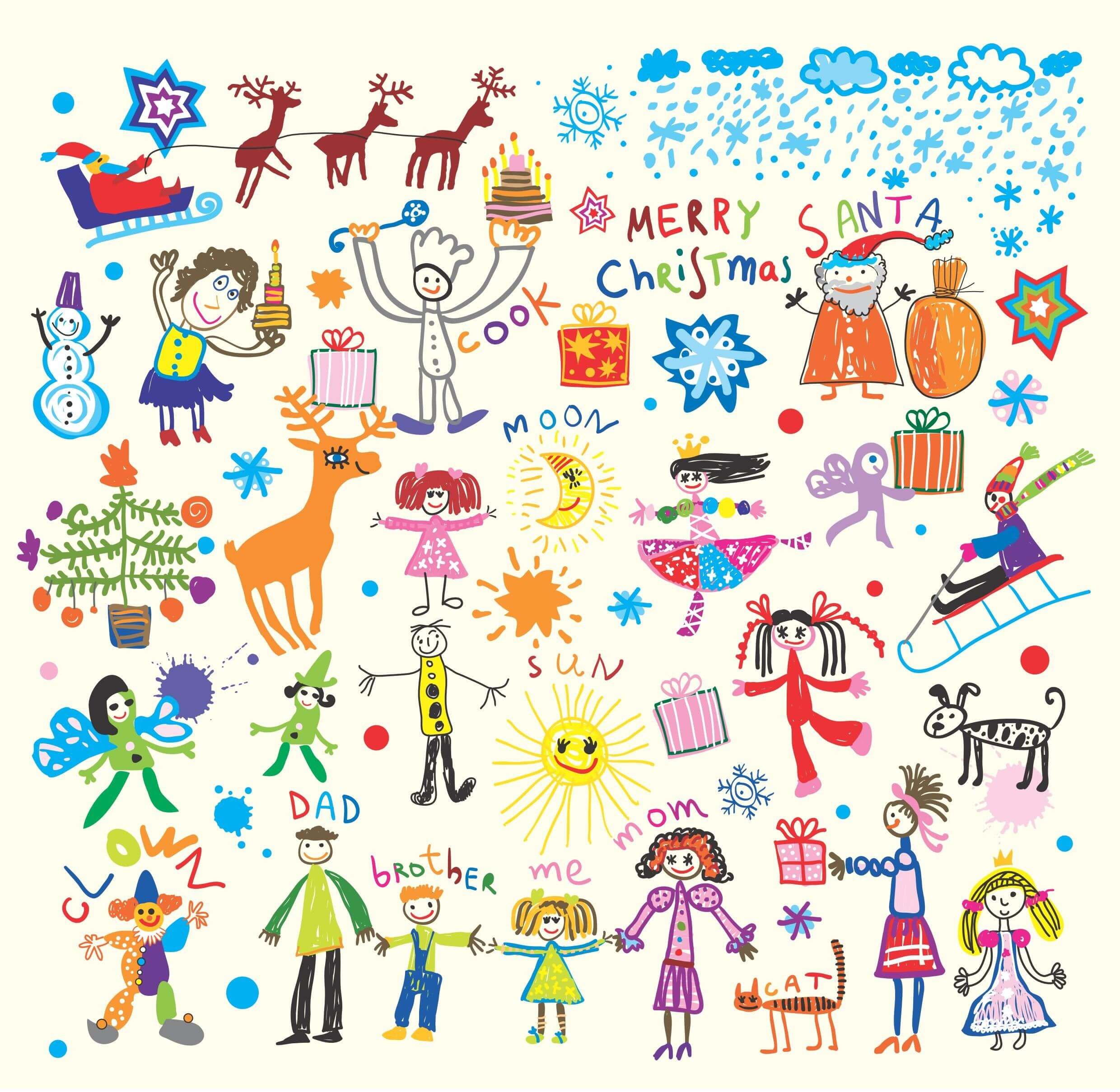Hand Painted Childrens Vector 02 png