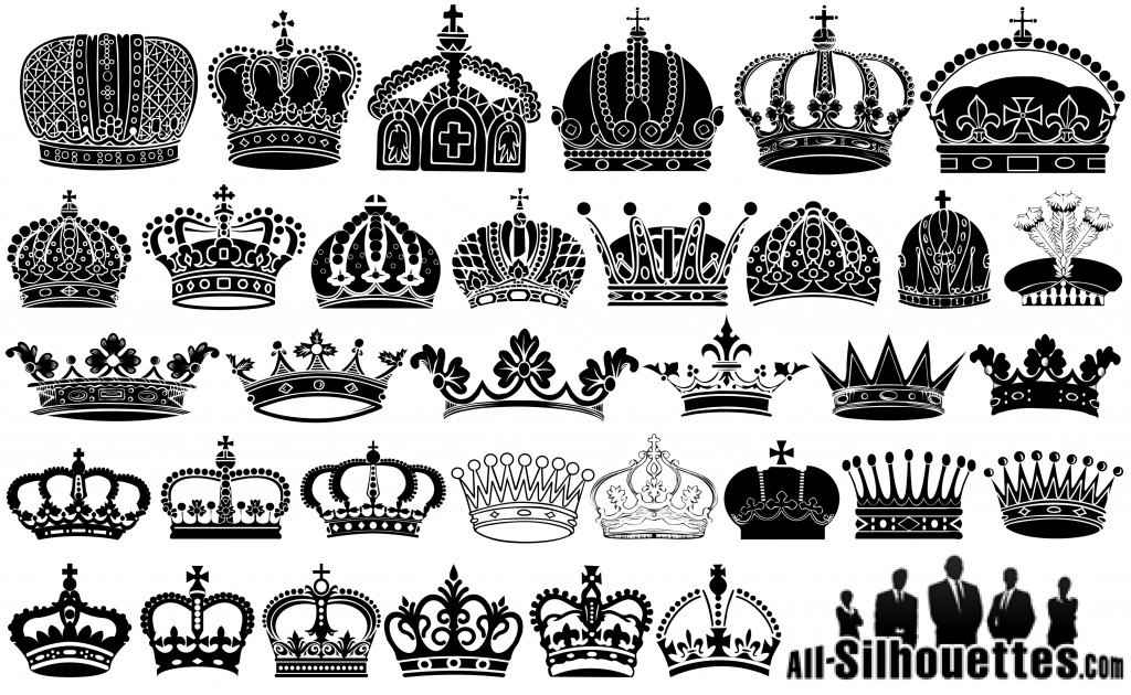 Royal Crown Silhouettes png