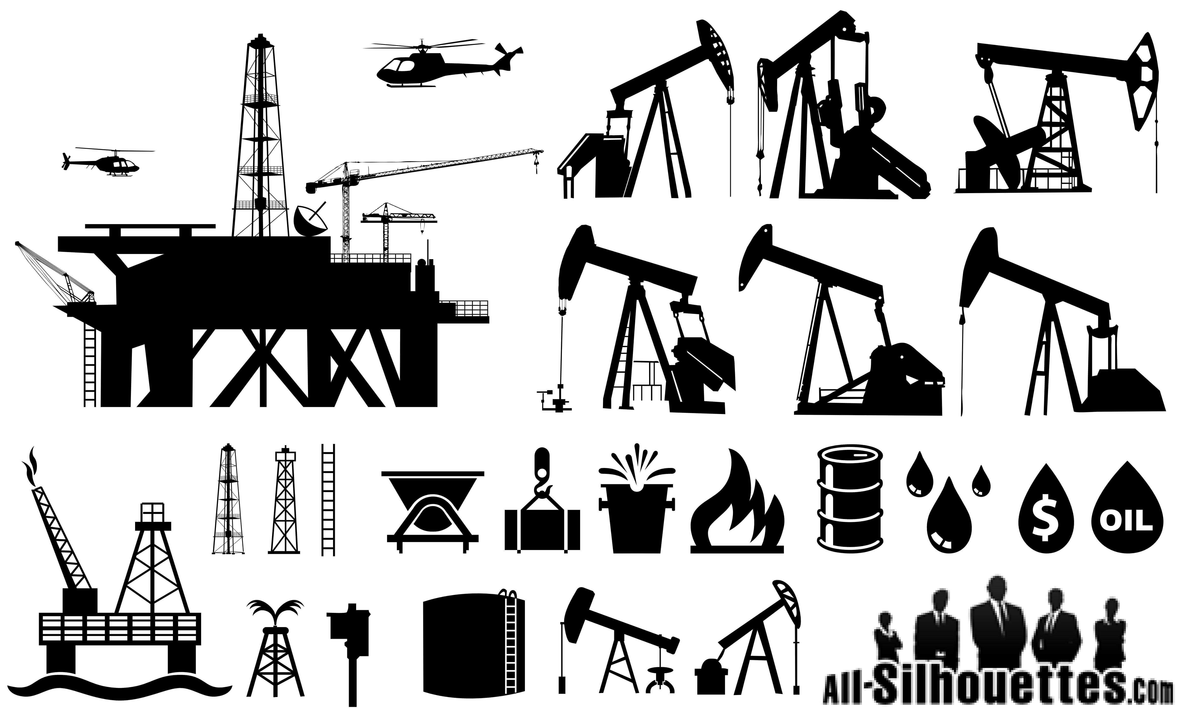 Oilfield Silhouettes png