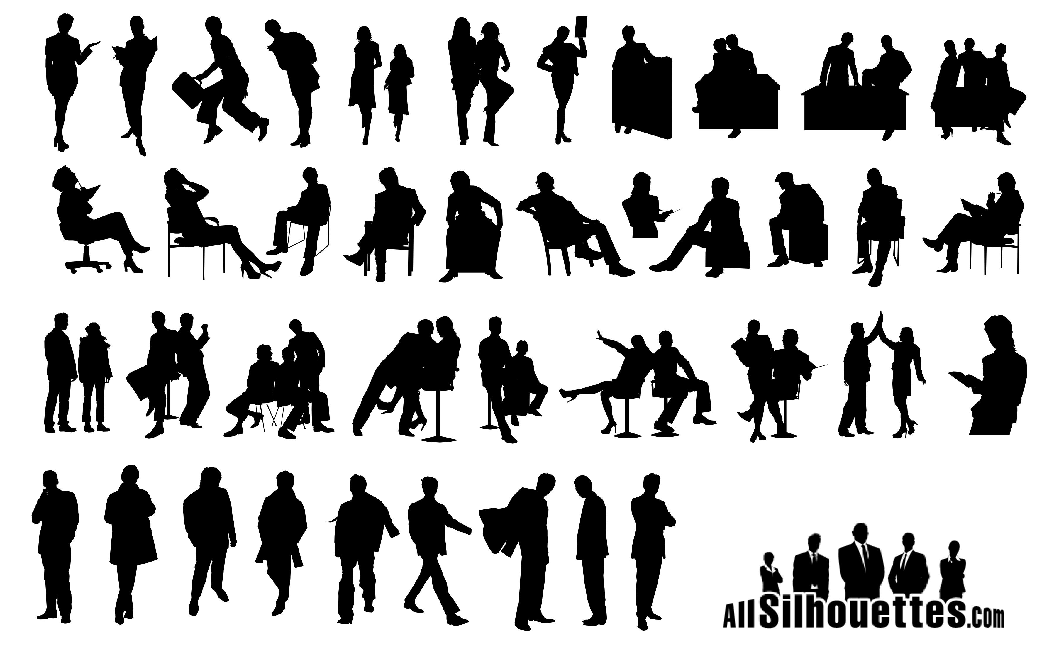 Business People Silhouettes png