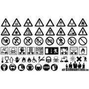 Danger Sign Silhouettes