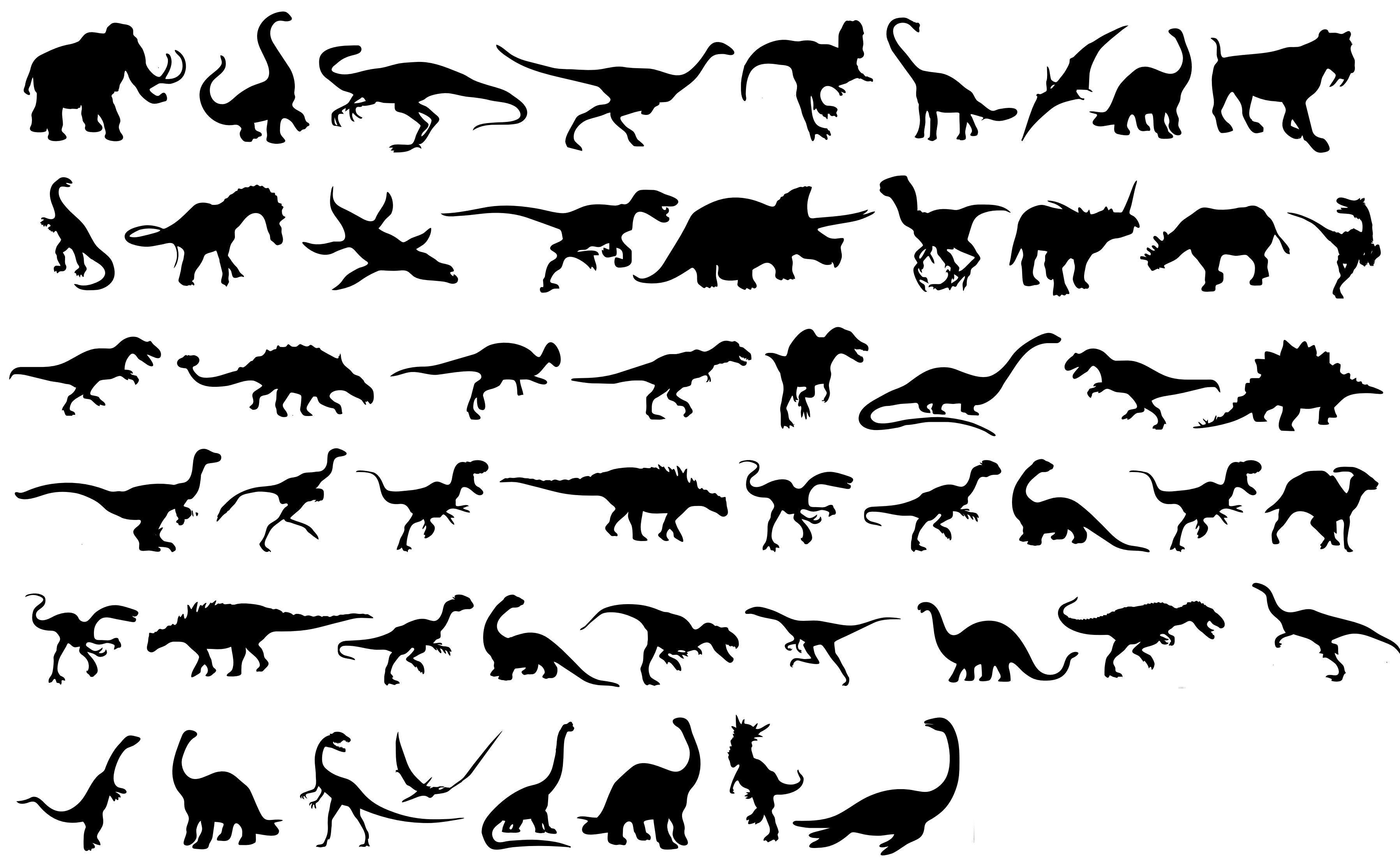 Dinosaurs Silhouettes png