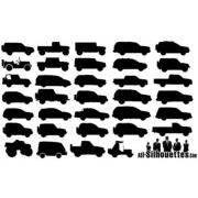 34 Off-Road Cars Silhouettes