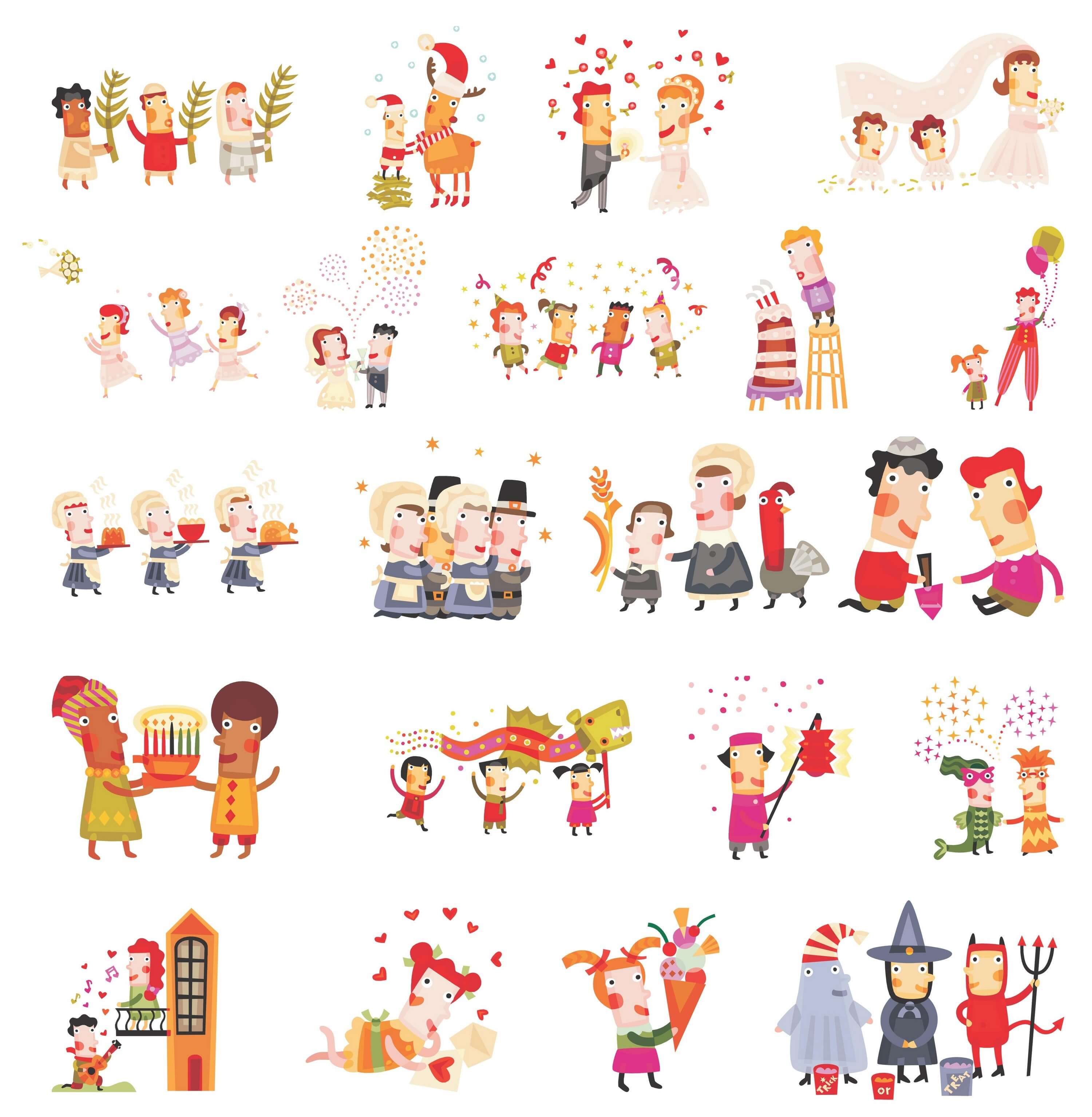 Cute Christmas Characters 01 png