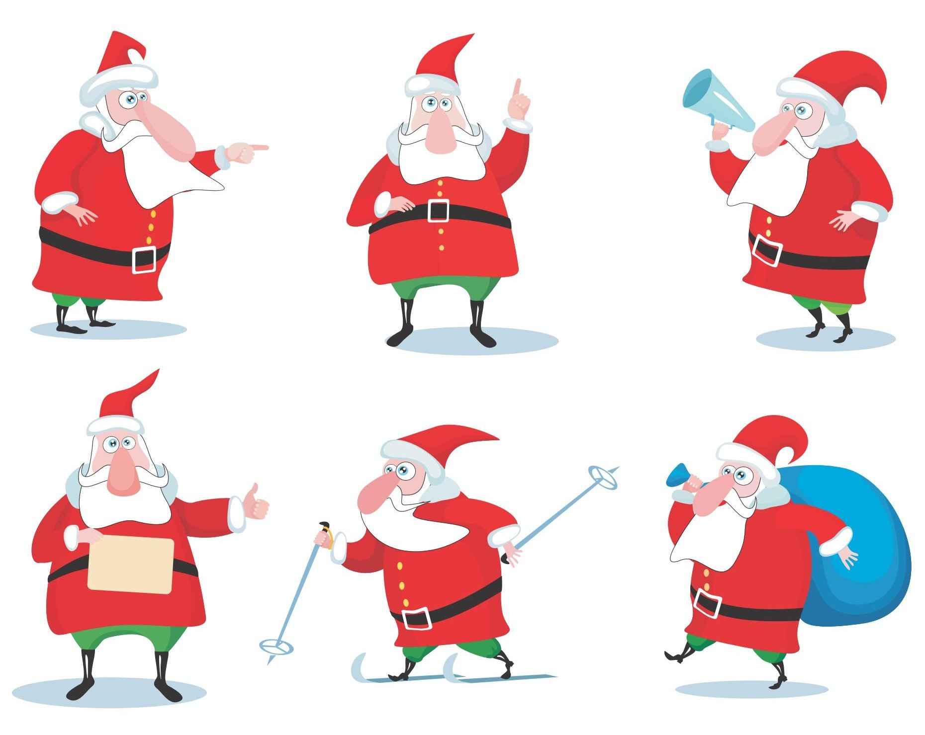 Cartoon Santa Claus Vector 02 png