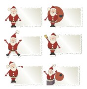 Santa Christmas Labels 01 [EPS File]