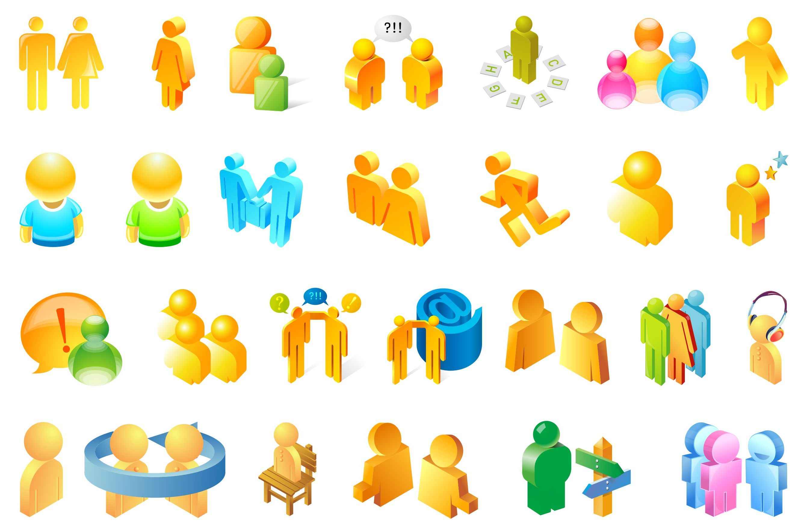 3D People Illustrator Vector png