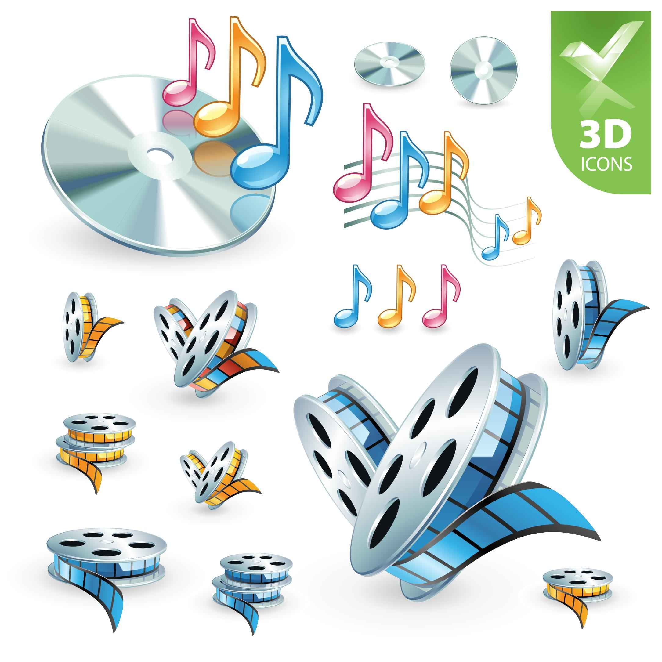 3D Audio Video Icon png