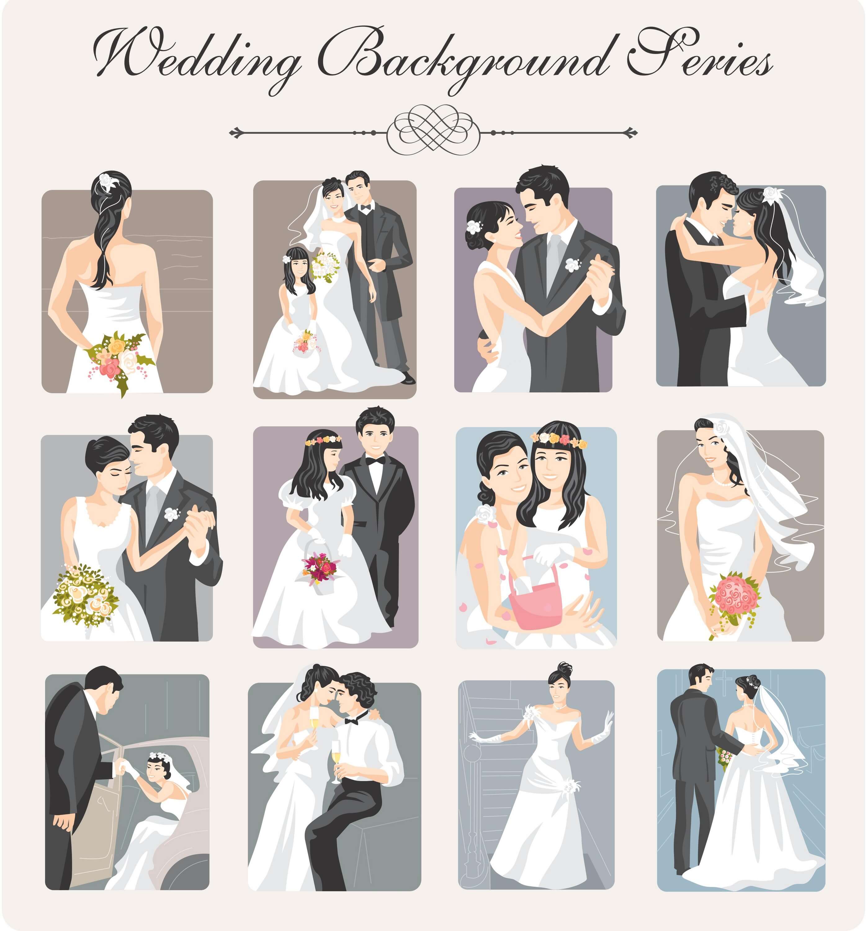 Wedding Backgrounds Illustrator 01 png