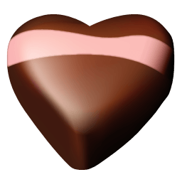 Chocolate Hearts Icons 256x256 [PNG Files] png