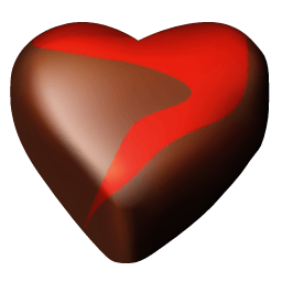 Chocolate Hearts Icons 256x256 [PNG Files] png