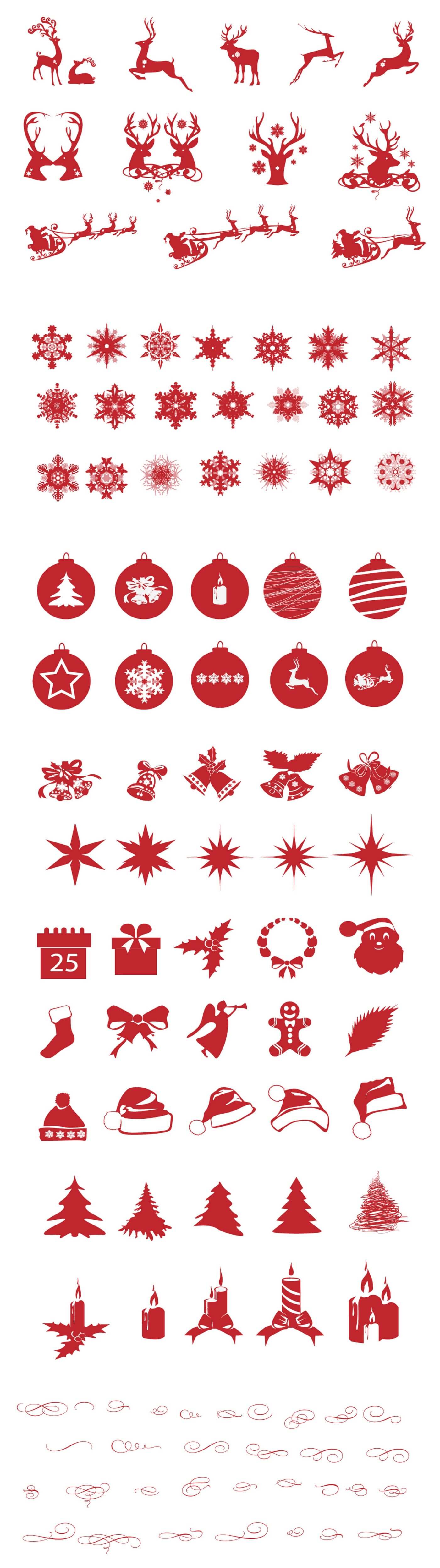 Christmas Silhouettes Mega Pack png