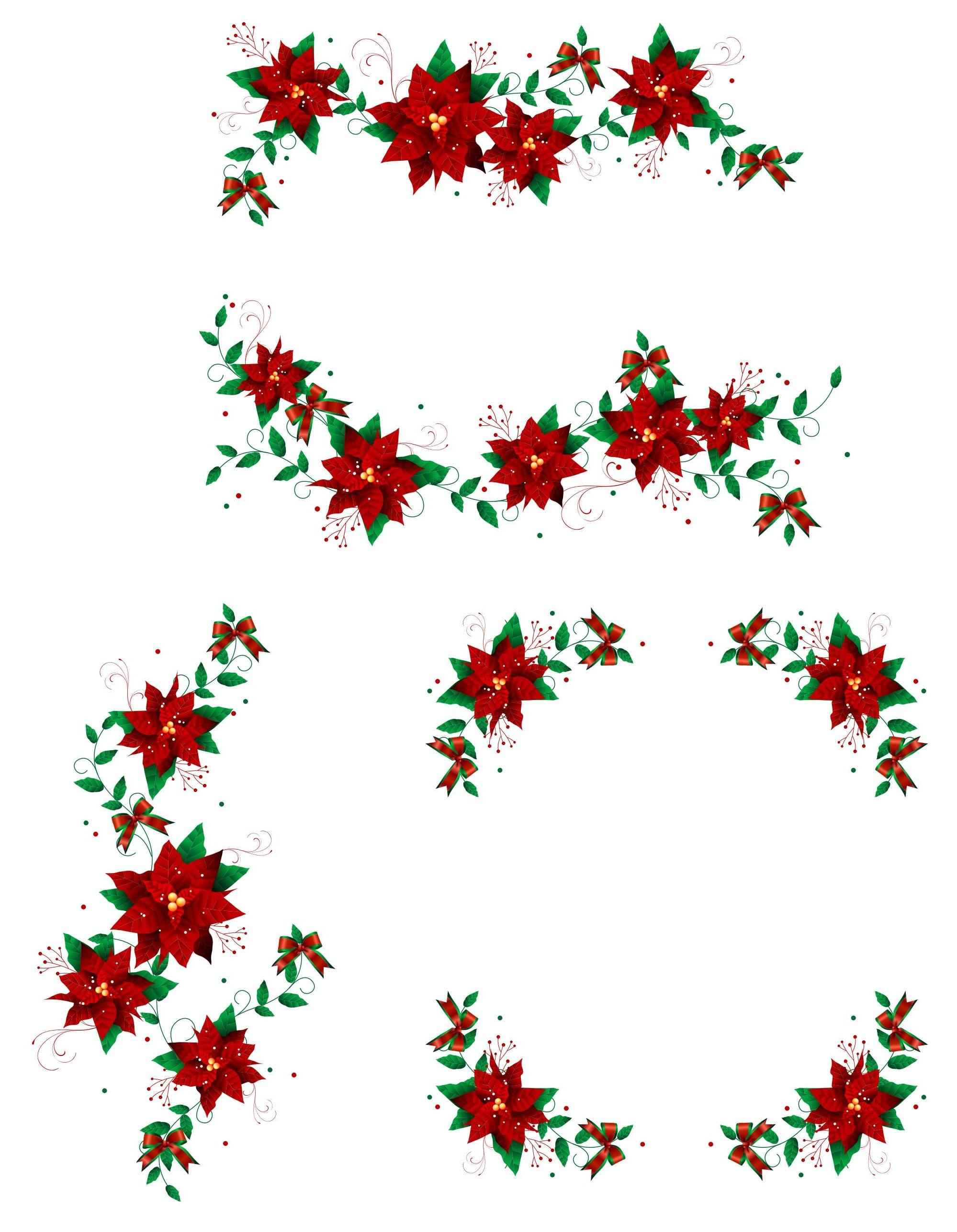 Flower Christmas Wreaths png